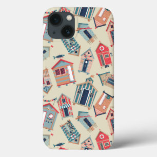 Beach Hut Pattern iPhone 13 Hoesje