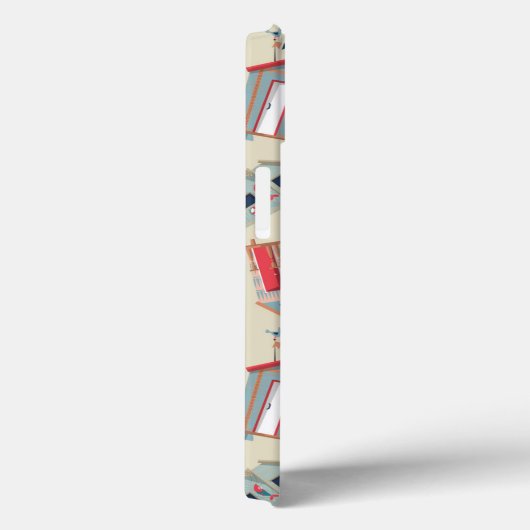 Beach Hut Pattern Case-Mate iPhone Case (Achterkant / Rechts)
