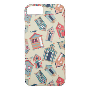 Beach Hut Pattern iPhone 8/7 Hoesje