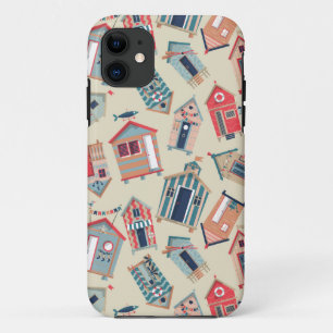 Beach Hut Pattern iPhone 11 Hoesje