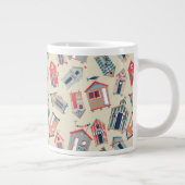 Beach Hut Pattern Grote Koffiekop (Rechts)