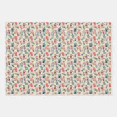 Beach Hut Pattern Inpakpapier Vel (Voorkant 3)