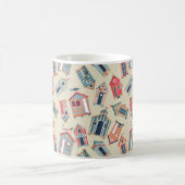 Beach Hut Pattern Koffiemok (Center)