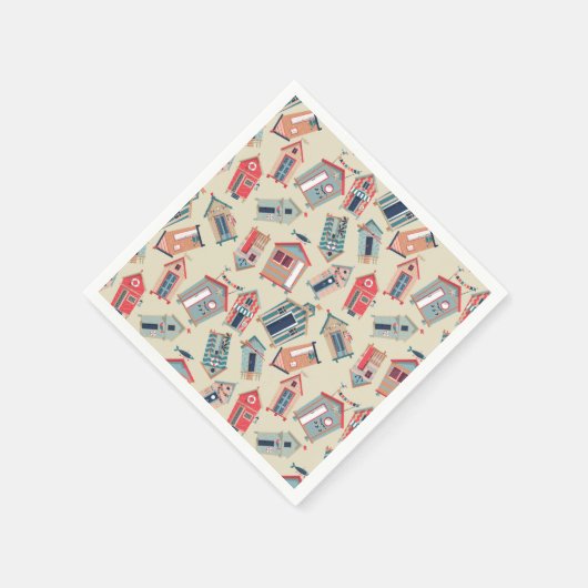 Beach Hut Pattern Servet (Hoek)