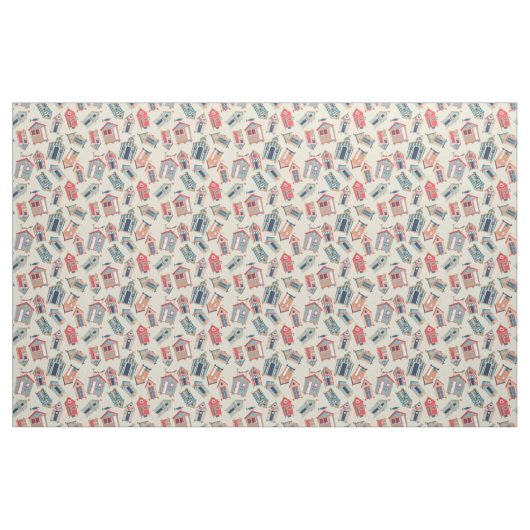 Beach Hut Pattern Stof (Fat Quarter)