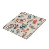 Beach Hut Pattern Tegeltje (Zijkant)
