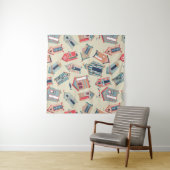 Beach Hut Pattern Wandkleed (In situ)