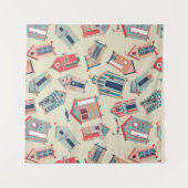 Beach Hut Pattern Wandkleed (Voorkant)