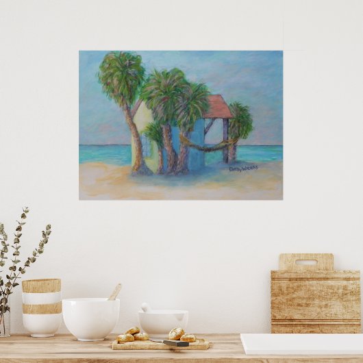 BEACH HUT POSTER (Keuken)