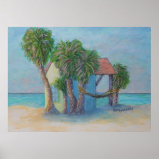 BEACH HUT POSTER