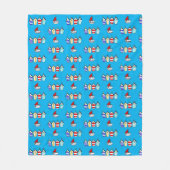 Beach Hut & zee Boat Fleece Deken (Voorkant)