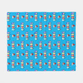 Beach Hut & zee Boat Fleece Deken (Voorkant (Horizontaal))