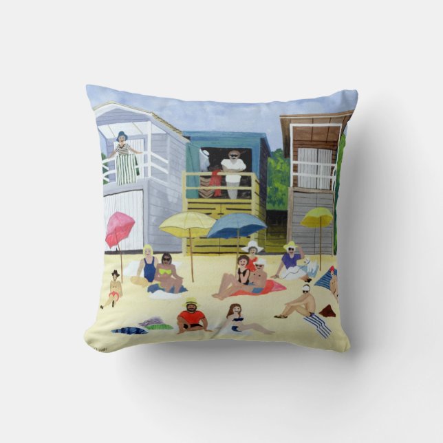 Beach Huts 1991 Kussen (Voorkant)