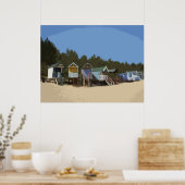 BEACH HUTS 1 POSTER (Keuken)