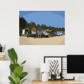 BEACH HUTS 1 POSTER (Thuiskantoor)