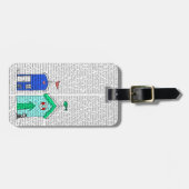 Beach Huts 2 Illustratie Bagagelabel (Voorkant horizontaal)