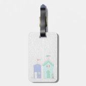 Beach Huts 2 Illustratie Bagagelabel (Achterkant verticaal)