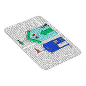 Beach Huts 2 Illustratie Magneet (Rechterzijde)