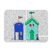 Beach Huts 2 Illustratie Magneet (Horizontaal)