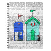 Beach Huts 2 Illustratie Notitieboek (Voorkant)