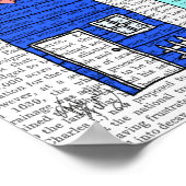 Beach Huts 2 Illustratie Poster (Hoek)