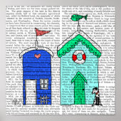 Beach Huts 2 Illustratie Poster (Voorkant)