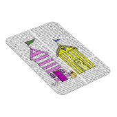 Beach Huts 3 Illustratie Magneet (Rechterzijde)