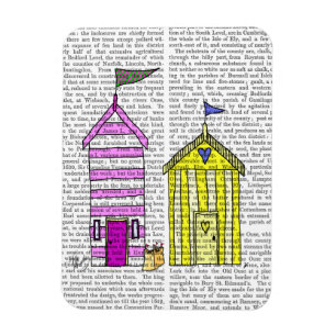 Beach Huts 3 Illustratie Magneet