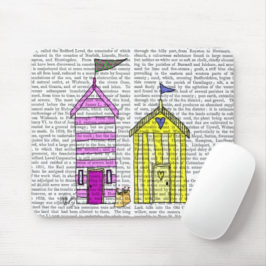 Beach Huts 3 Illustratie Muismat (Met muis)