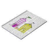 Beach Huts 3 Illustratie Notitieboek (Linkerzijde)