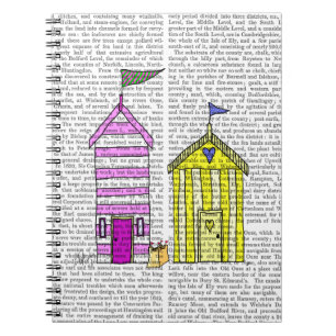 Beach Huts 3 Illustratie Notitieboek