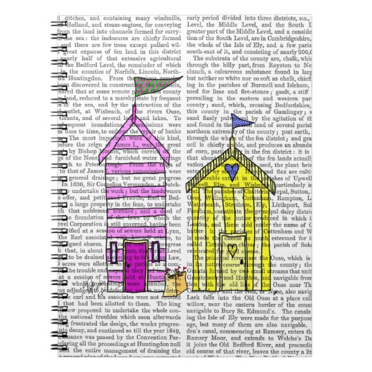 Beach Huts 3 Illustratie Notitieboek (Voorkant)