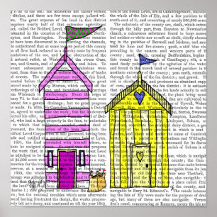 Beach Huts 3 Illustratie Poster