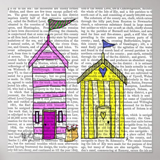 Beach Huts 3 Illustratie Poster (Voorkant)