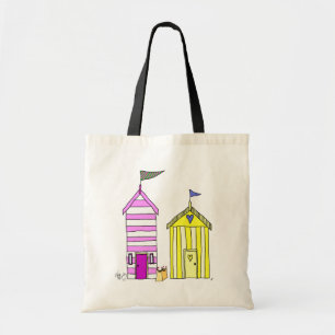 Beach Huts 3 Illustratie Tote Bag