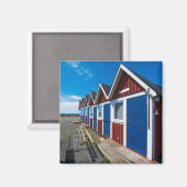 Beach Huts 3 Magneet (Voorkant / Achterkant)