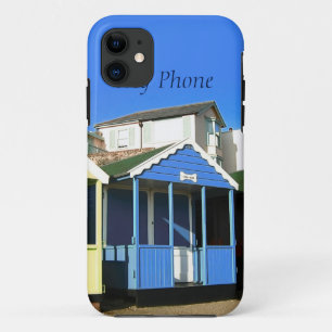 Beach huts and blue skies enlish sebe side foto Case-Mate iPhone case