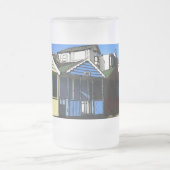 Beach huts and blue skies enlish sebe side foto matglas bierpul (Center)