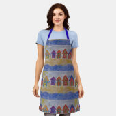 Beach Huts Apron Schort (Gedragen)