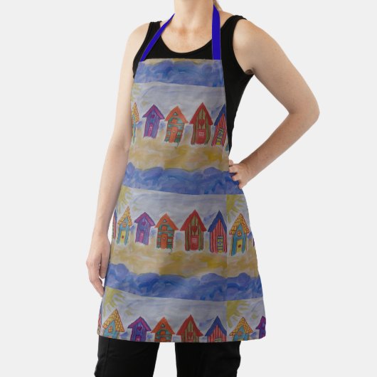 Beach Huts Apron Schort (Insitu)