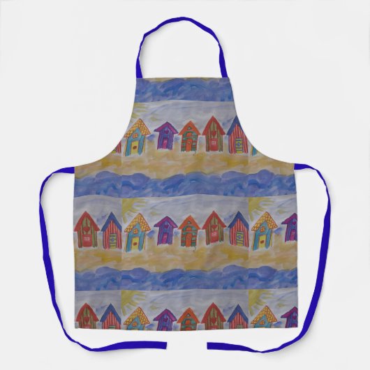 Beach Huts Apron Schort (Voorkant)