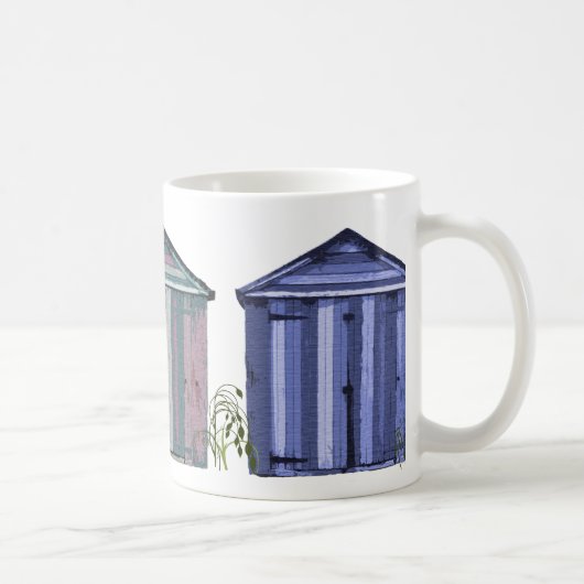Beach Huts Art Koffiemok (Rechts)