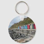 Beach Huts at Sheringham Norfolk  Sleutelhanger (Achterkant)