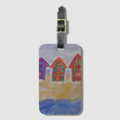 Beach Huts Bagagelabel (Voorkant (verticaal))