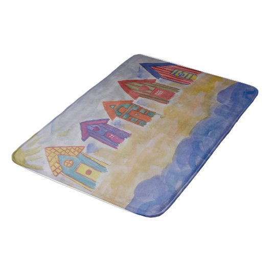 Beach Huts Bath Mat (Gekanteld)