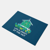 Beach Huts | Beach Hut-eigenaars | Latte Mok Fleec Deurmat (Schuin)