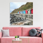 Beach Huts bij Sheringham Norfolk Canvas Afdruk (Insitu (Woonkamer))