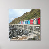 Beach Huts bij Sheringham Norfolk Canvas Afdruk (Voorkant)