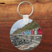 Beach Huts bij Sheringham Norfolk Sleutelhanger (Voorkant)