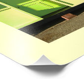 Beach huts blauw skies zand engele zeefoto foto afdruk (Hoek)